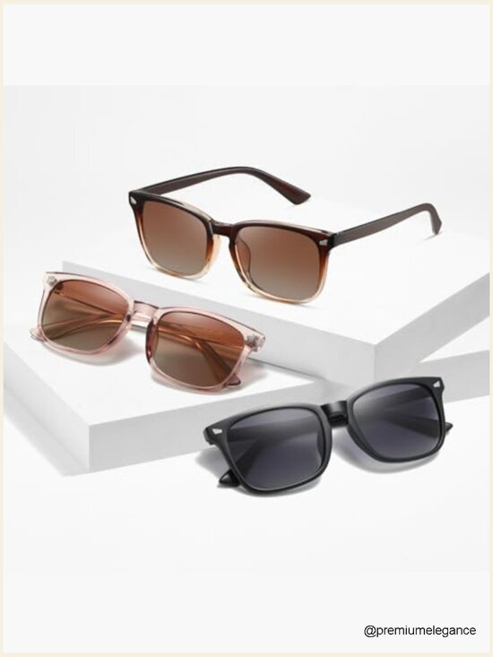 3 Pack Polarized Retro Sunglasses for Driving Travel Outdoor main image 7